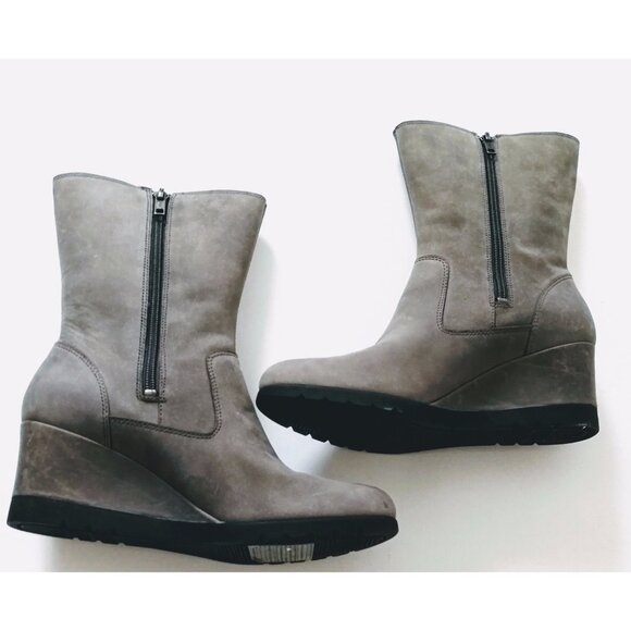 Ugg Pure Womans Winter Boot Size 12 Gray Suede Sherling Midcalf 11 in Tall NEW - Picture 3 of 6